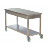 Stainless Steel Mobile Work Table – 1000x700x900 mm